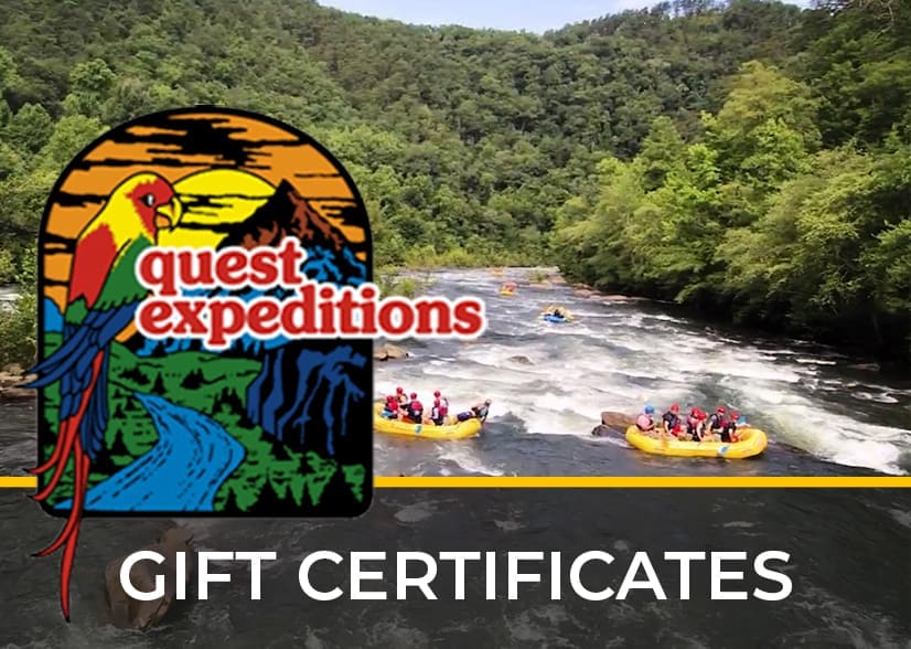 quest expeditions ocoee rafting gift cards certificate