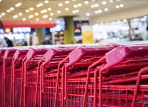 target shopping carts red