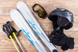 snow skiing equipment